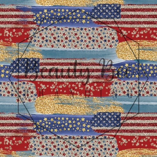 America Brush Strokes SEAMLESS PATTERN