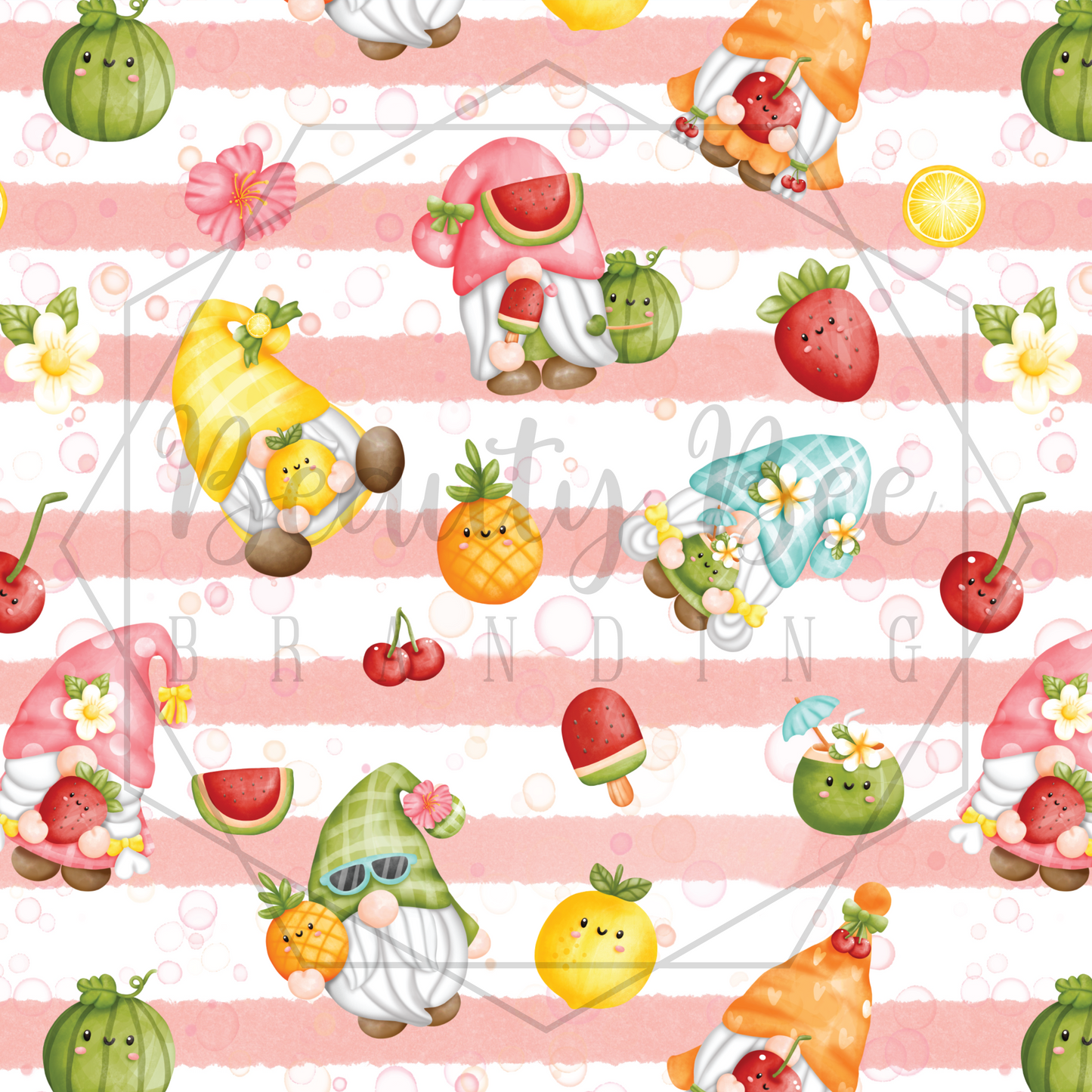 Fruit Gnomes SEAMLESS PATTERN