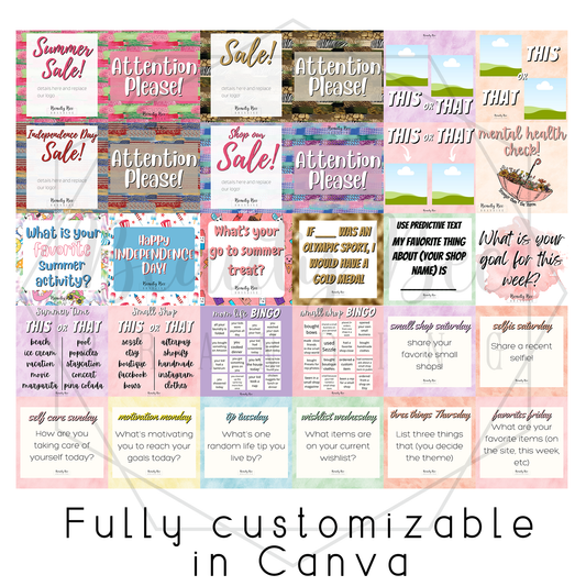 Full Summer Bundle Editable Template