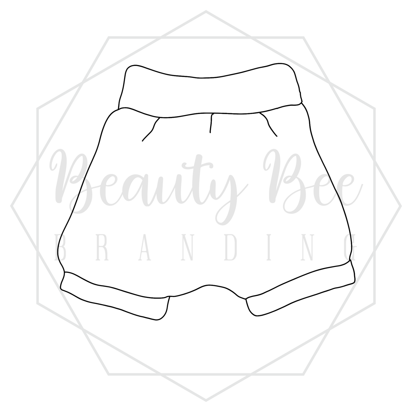 Harem Shorts Version 1 Mock Up
