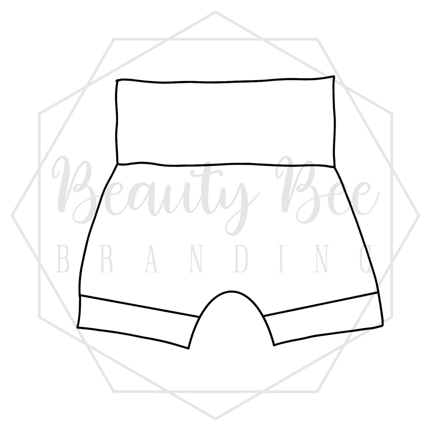 Shorts High Waisted Mock Up
