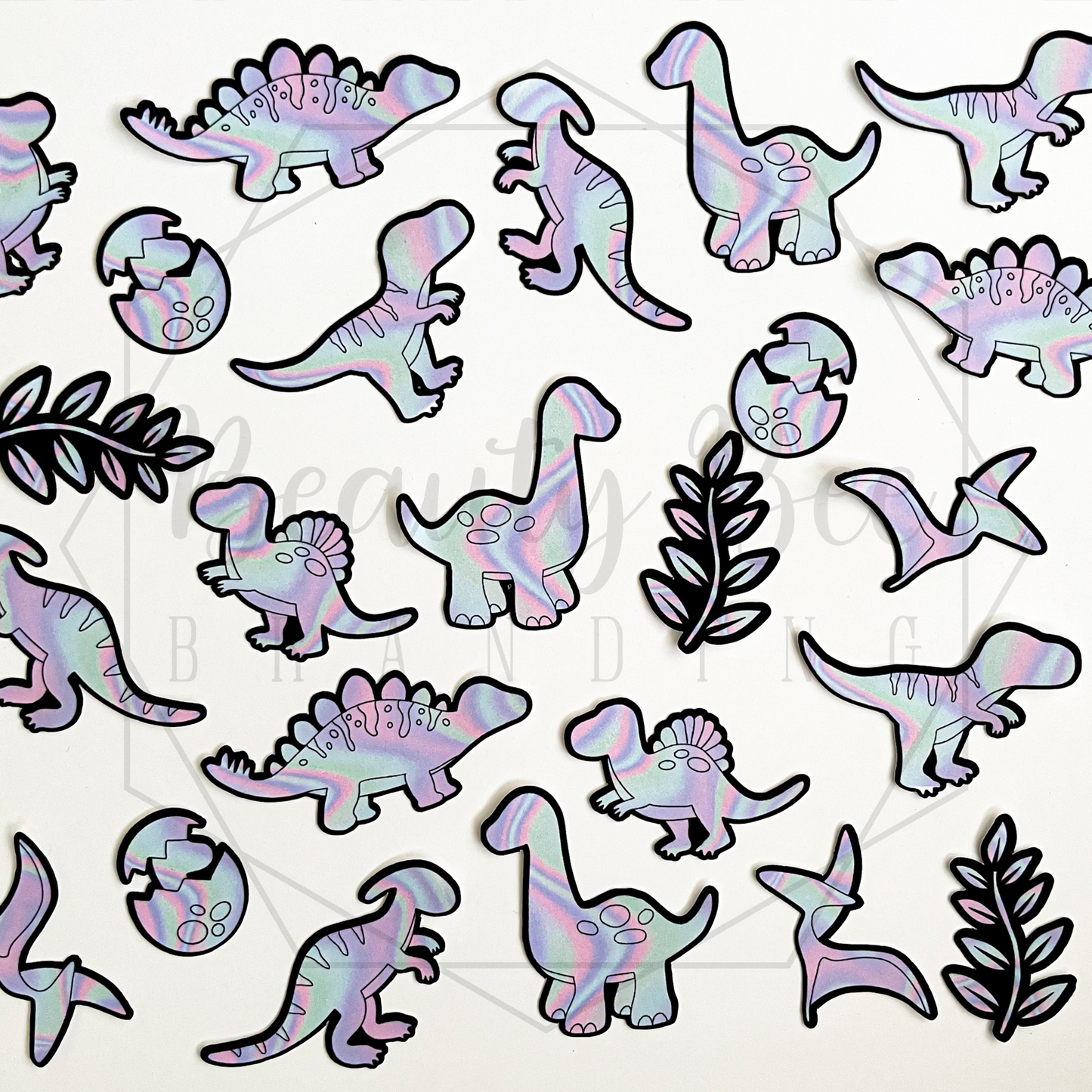 Holo Dinos Temporary Tattoos