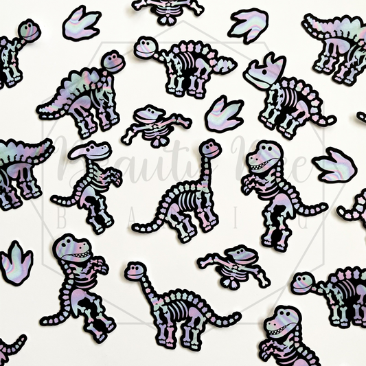 Dino Bones Holo Temporary Tattoos