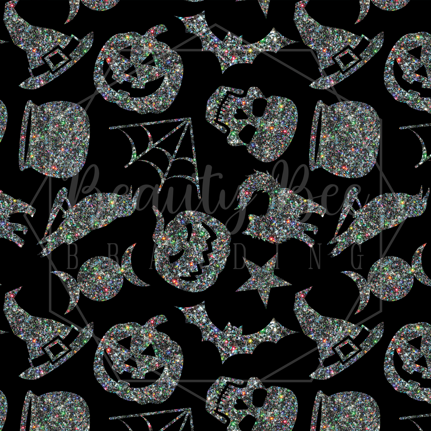 Holoween Glitters SEAMLESS PATTERN