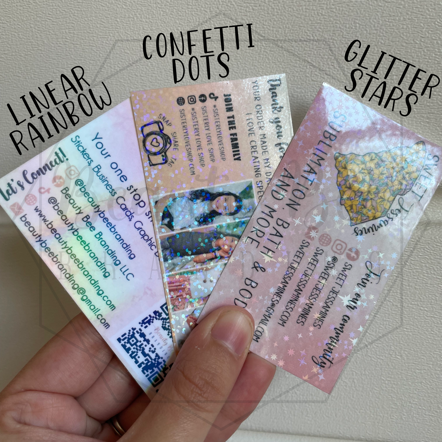 Holo Overlay for Business Cards