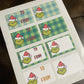 Assorted Green Mean Gift Tag Stickers