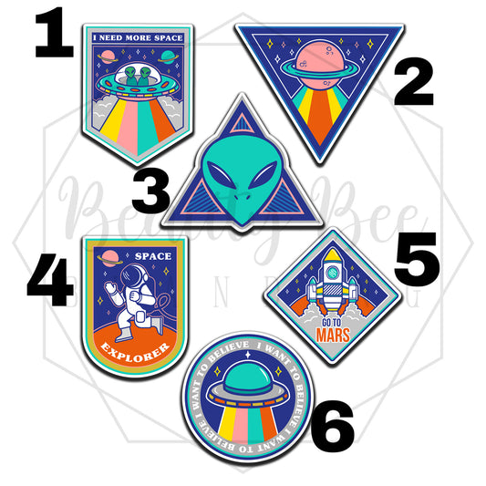 Alien Badges Temporary Tattoos