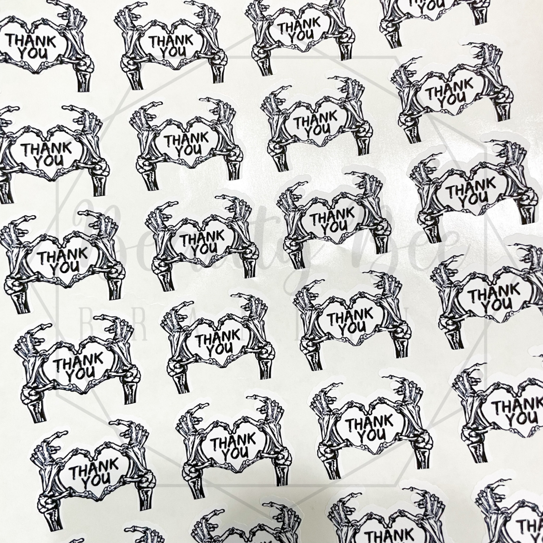 Skelly Thank You Sticker Sheet