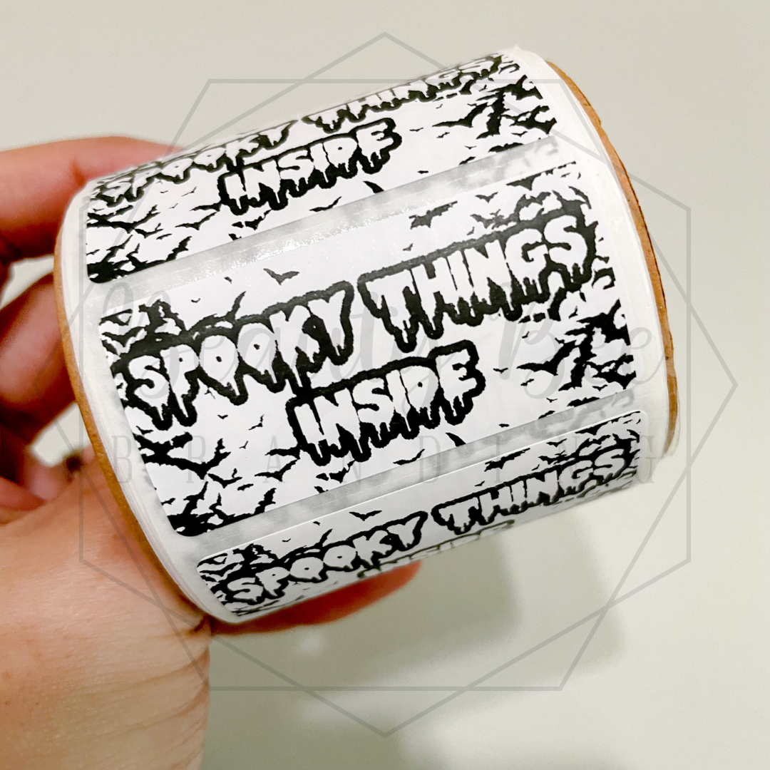 Spooky Things Inside STICKER ROLL OF 100