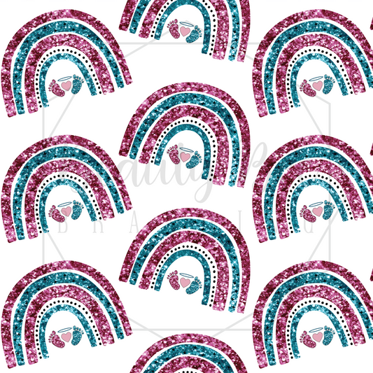 Infant Loss Glitter Rainbows SEAMLESS PATTERN