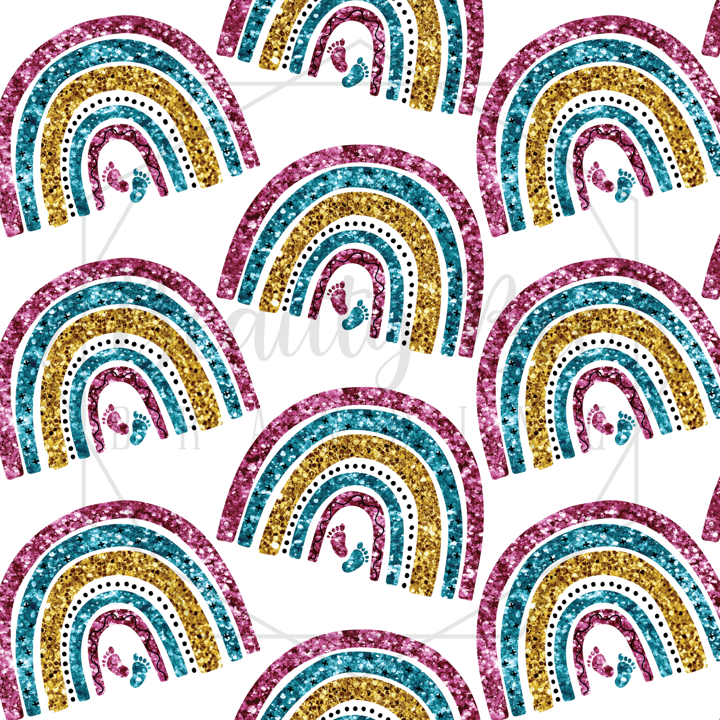 Infant Loss/Rainbow Baby Glitter SEAMLESS PATTERN