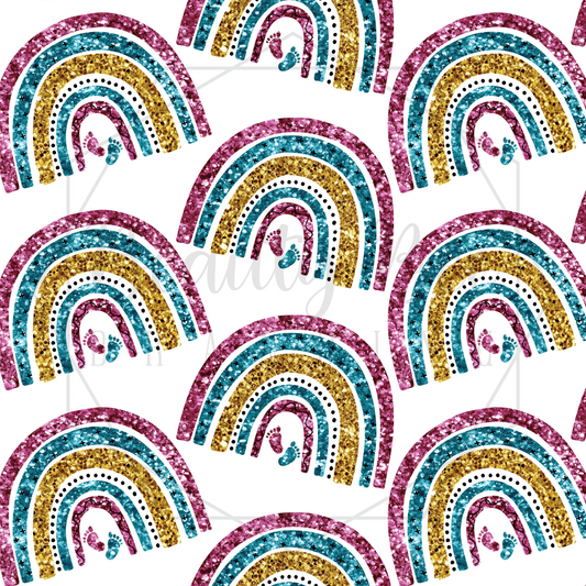 Infant Loss/Rainbow Baby Glitter SEAMLESS PATTERN