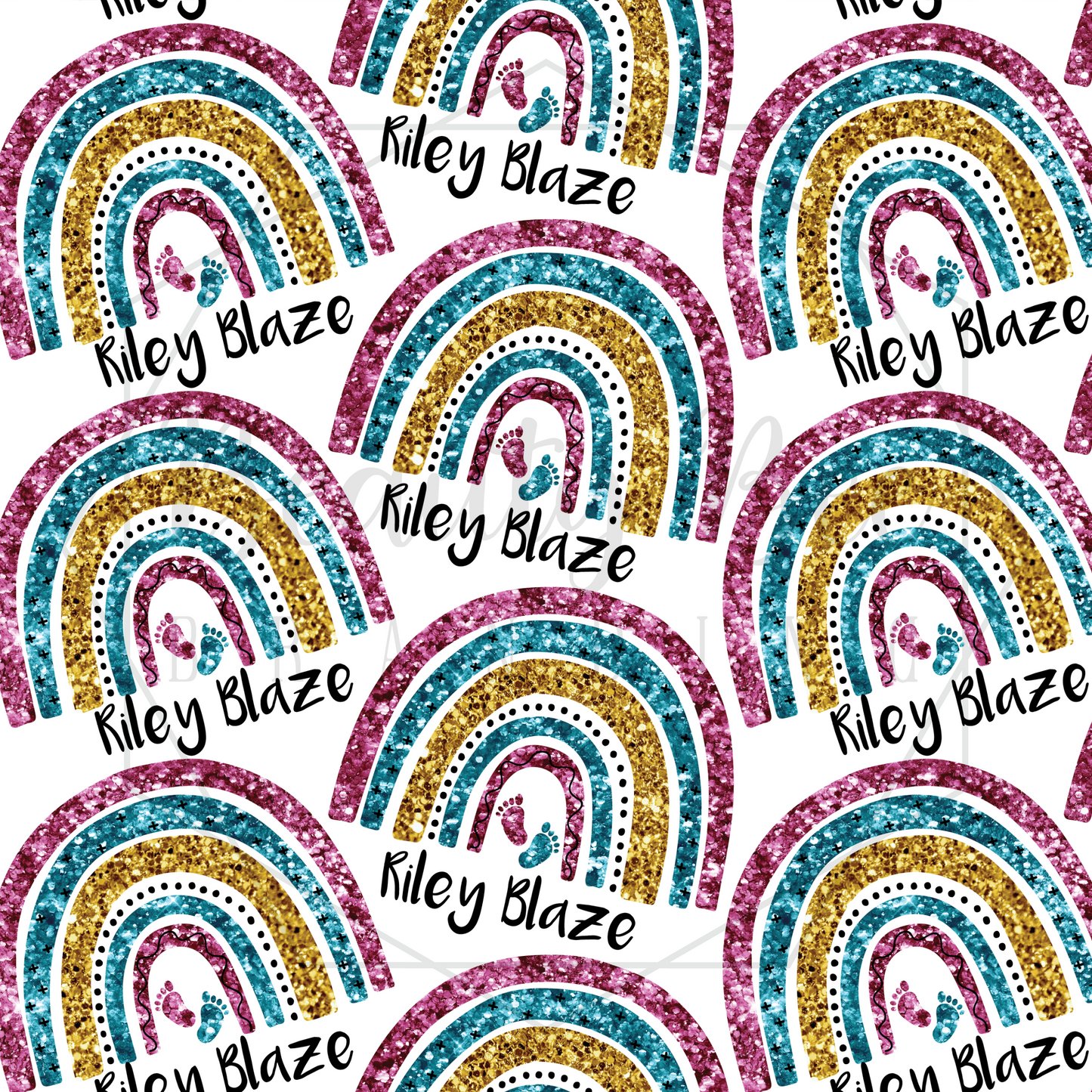 Infant Loss/Rainbow Baby Glitter Customized SEAMLESS PATTERN