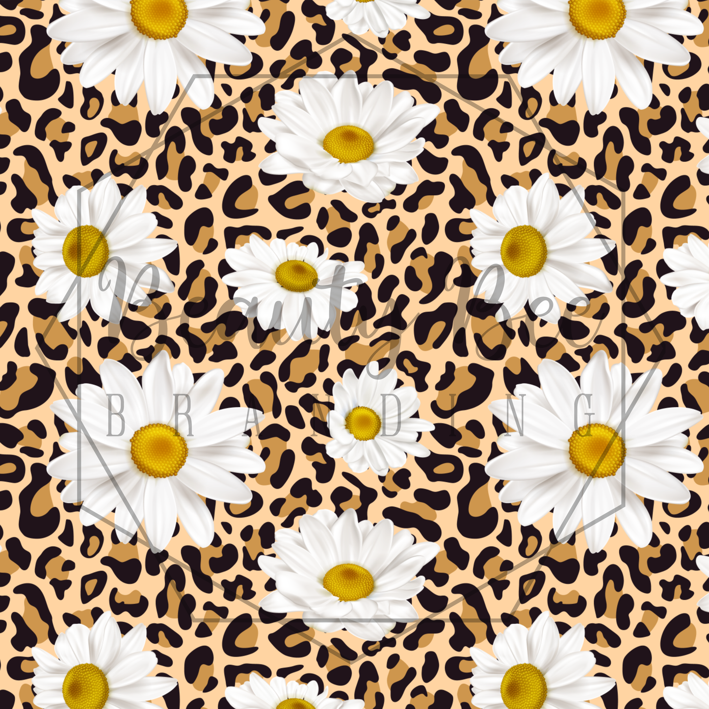 Leopard Daisy SEAMLESS PATTERN