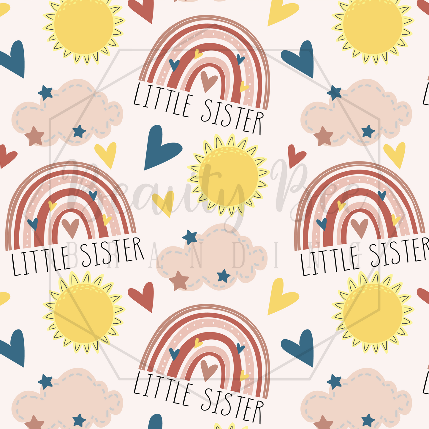 Little Sister Rainbows SEAMLESS PATTERN