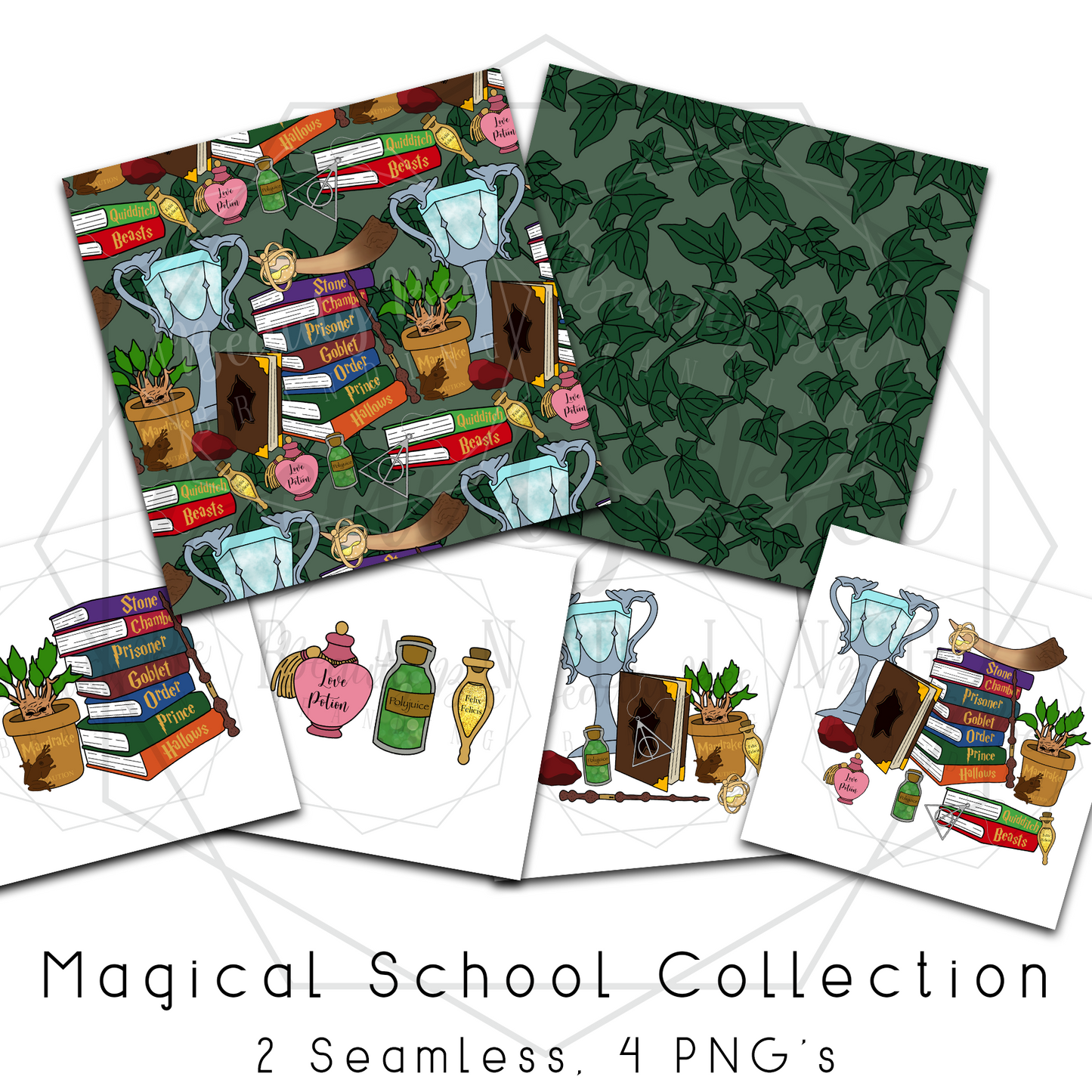 LIMITED Magical School MEGA BUNDLE SEAMLESS PATTERNS