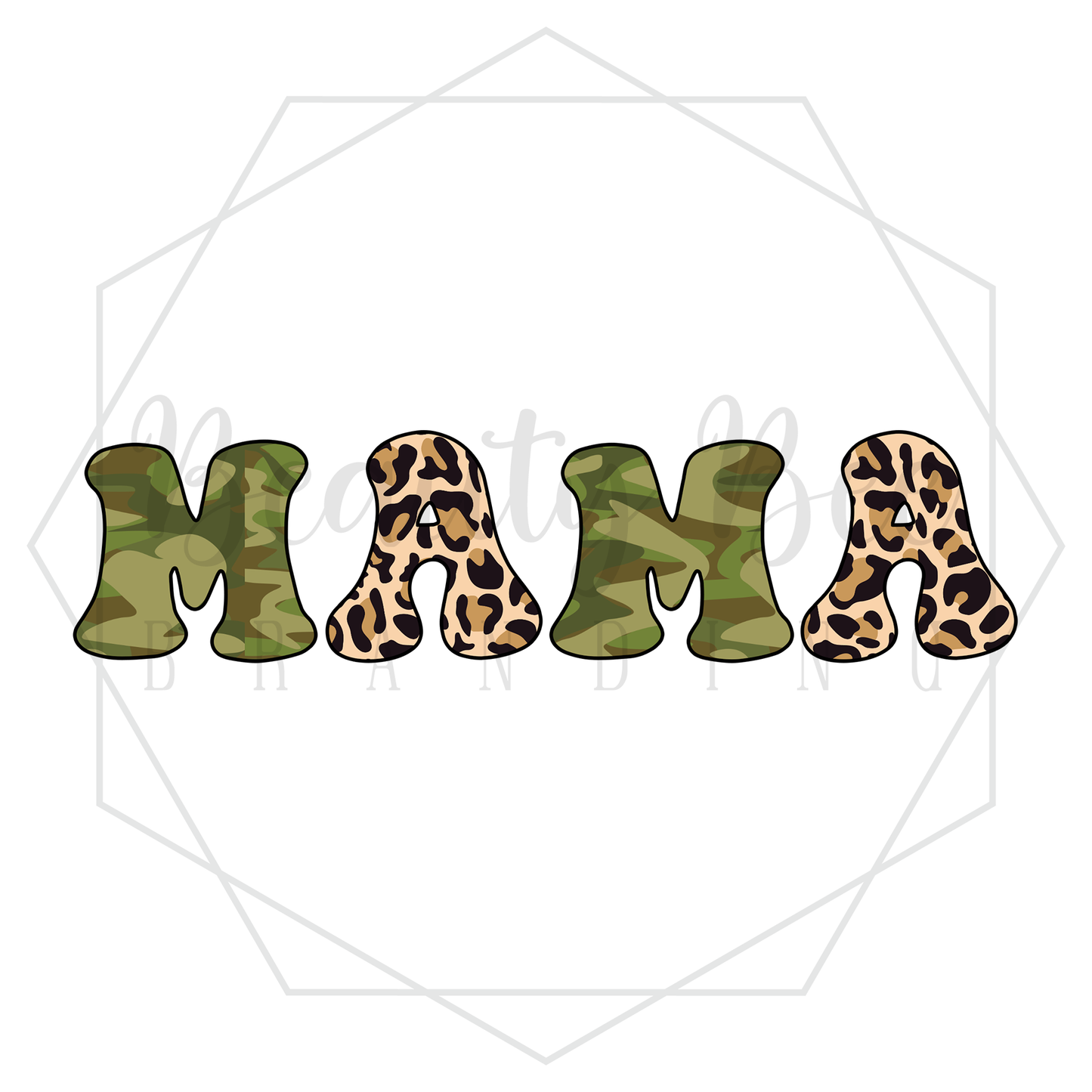Mama Camo and Leopard DIGITAL DECAL - Sublimation and Print & Cut Files