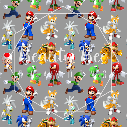 Gaming Friends Mashup SEAMLESS PATTERN