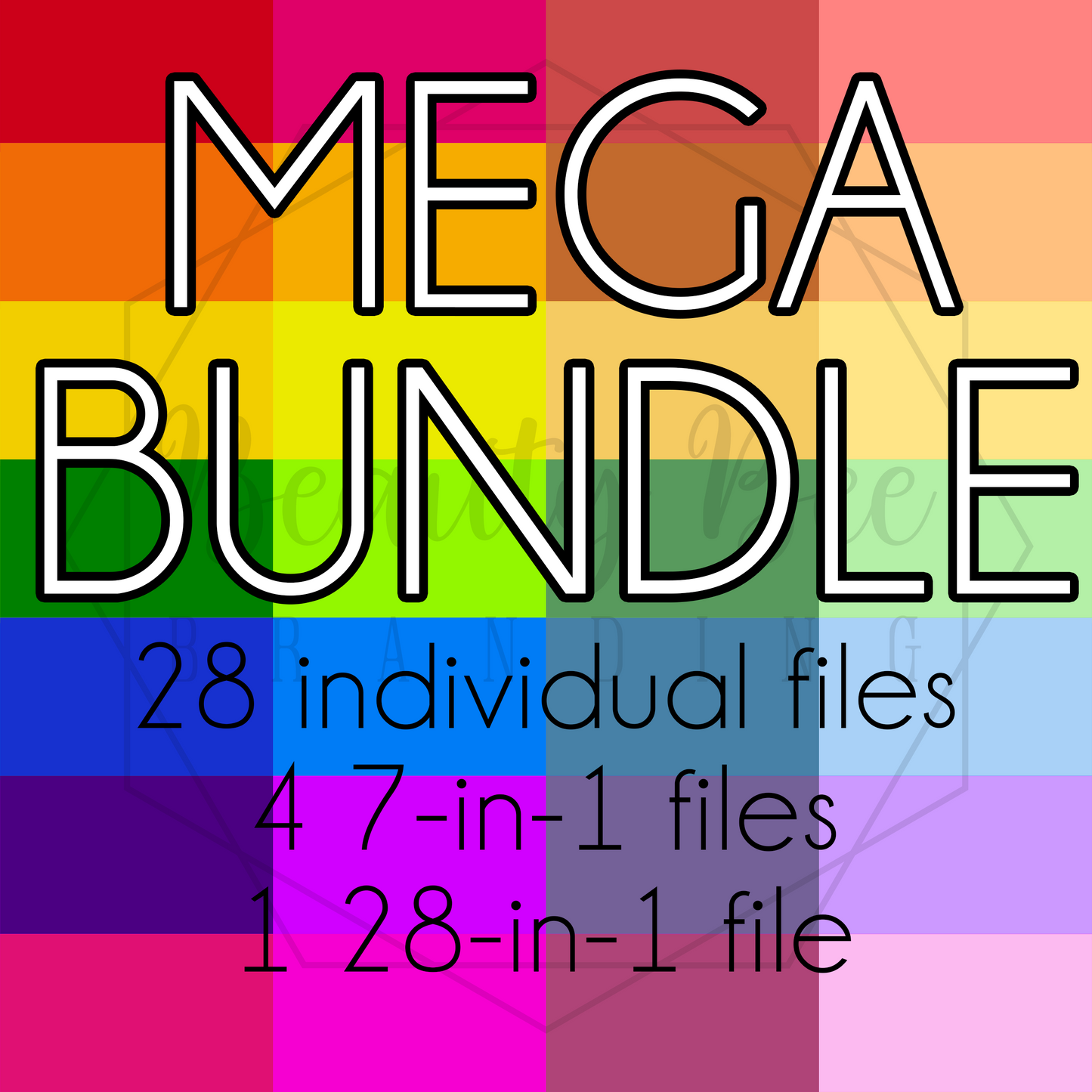 Solid Rainbow MEGA BUNDLE SEAMLESS PATTERN