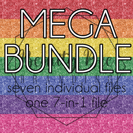 Solid Rainbow Glitter MEGA BUNDLE SEAMLESS PATTERNS