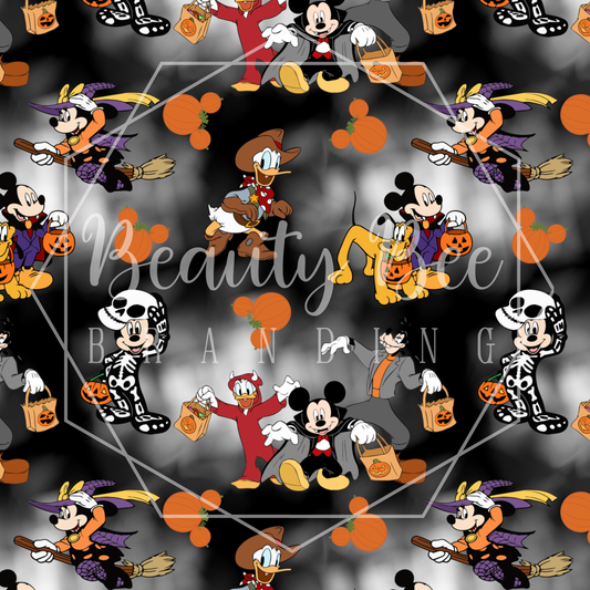 Halloween Mouse Friends SEAMLESS PATTERN