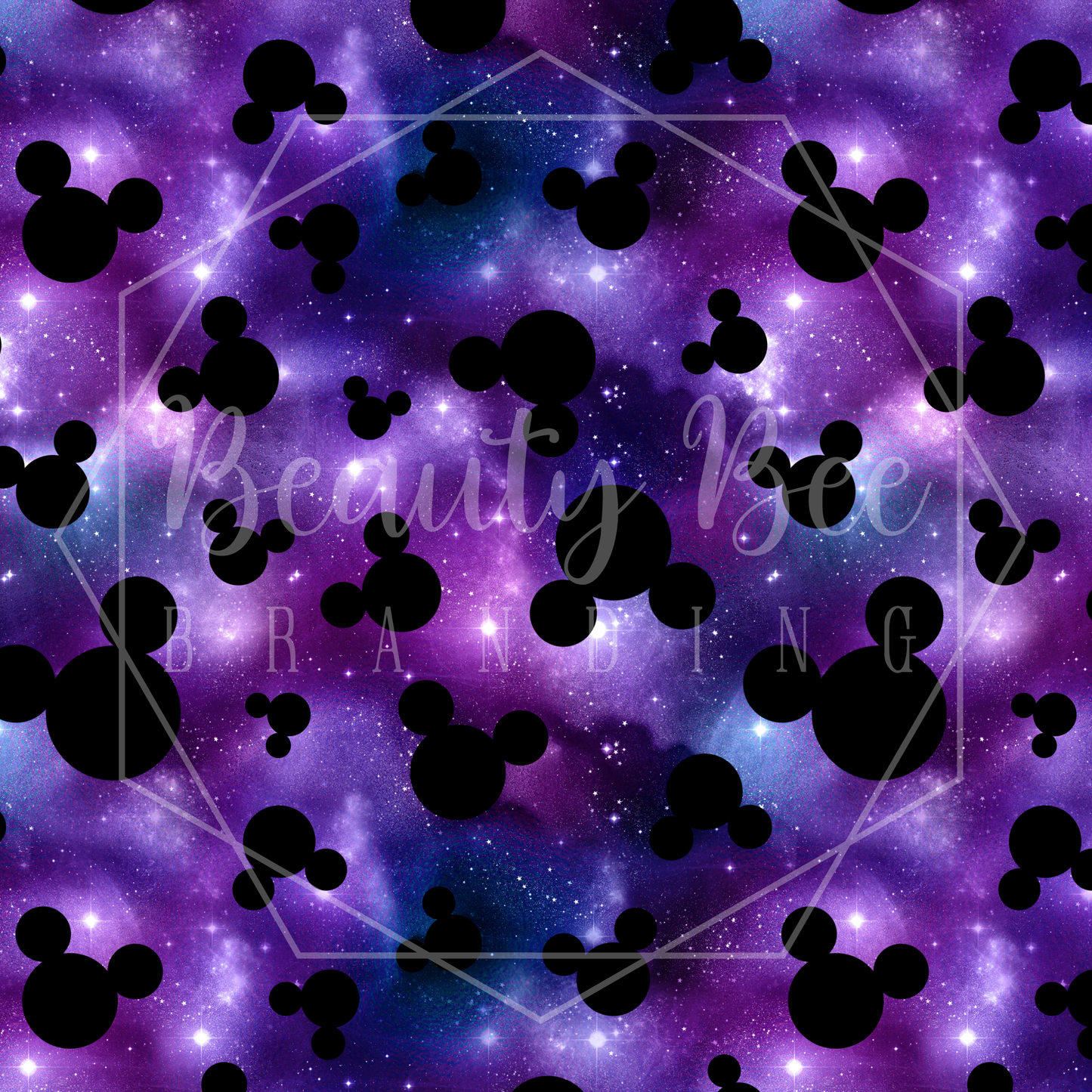 Mouse Ears Purple Boy SEAMLESS PATTERN