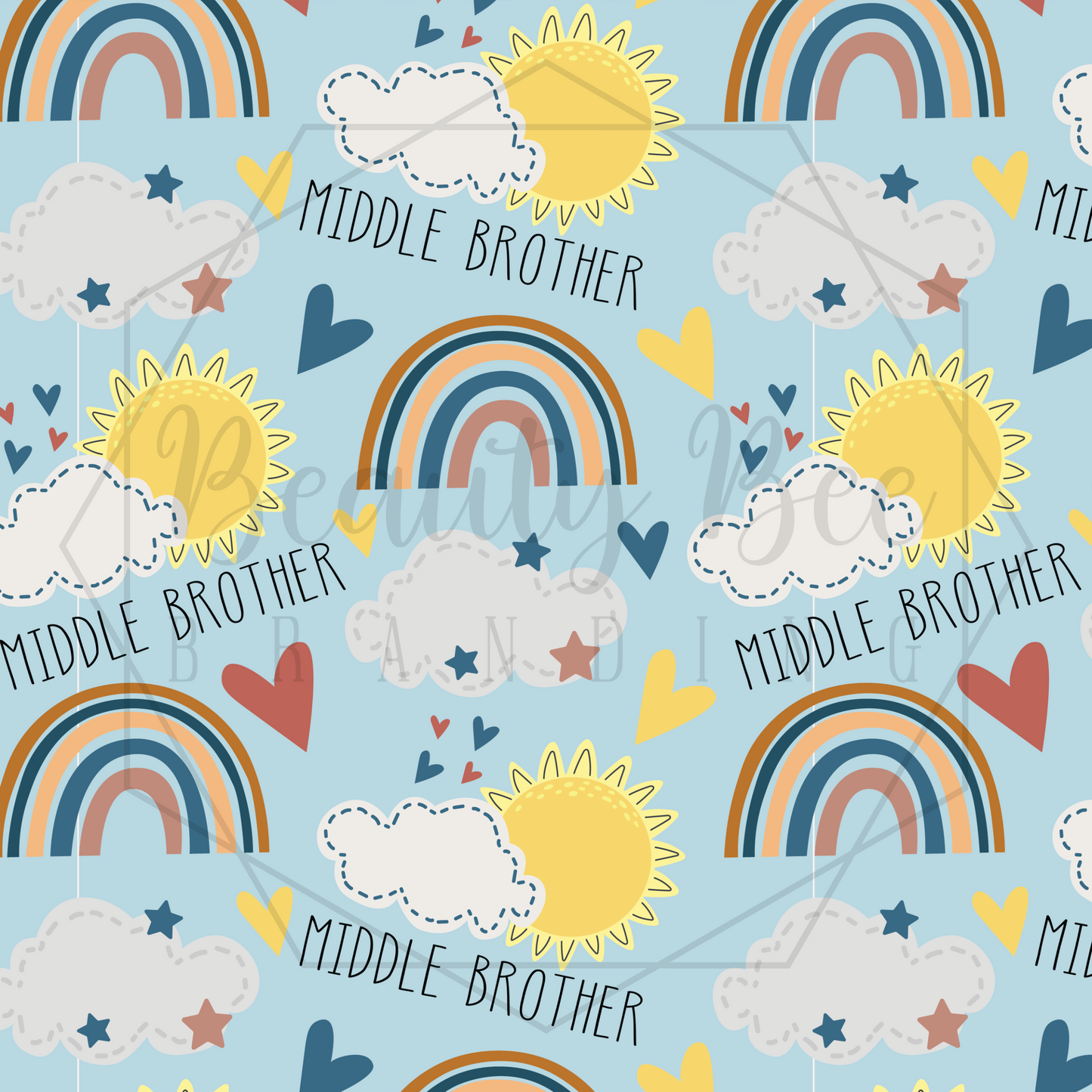 Middle Brother Rainbows SEAMLESS PATTERN