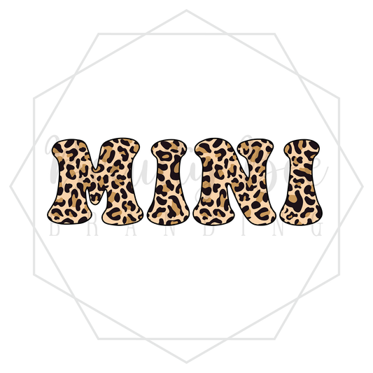 Mini Leopard DIGITAL DECAL - Sublimation and Print & Cut Files