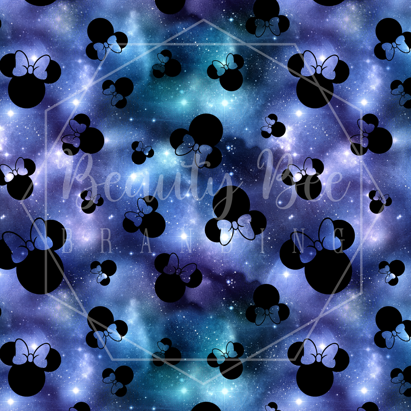 Mouse Ears Blue Girl SEAMLESS PATTERN