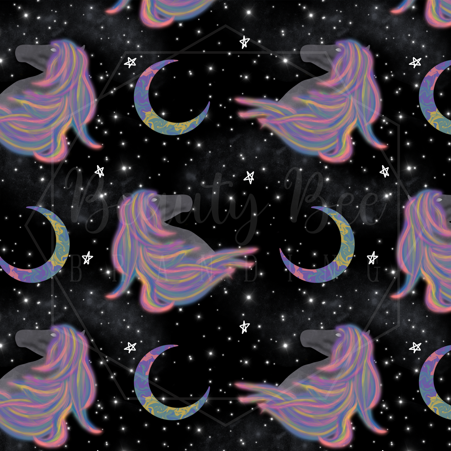 Mystic Horse SEAMLESS PATTERN