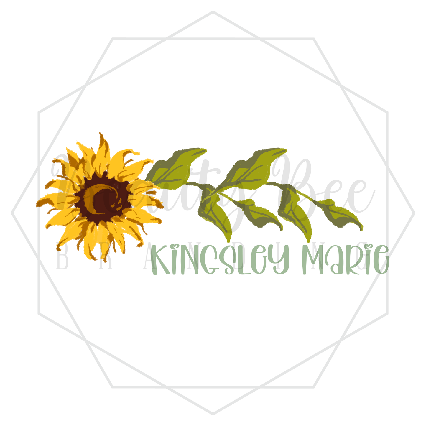 Vintage Sunflowers Customized DIGITAL DECAL - Sublimation and Print & Cut Files