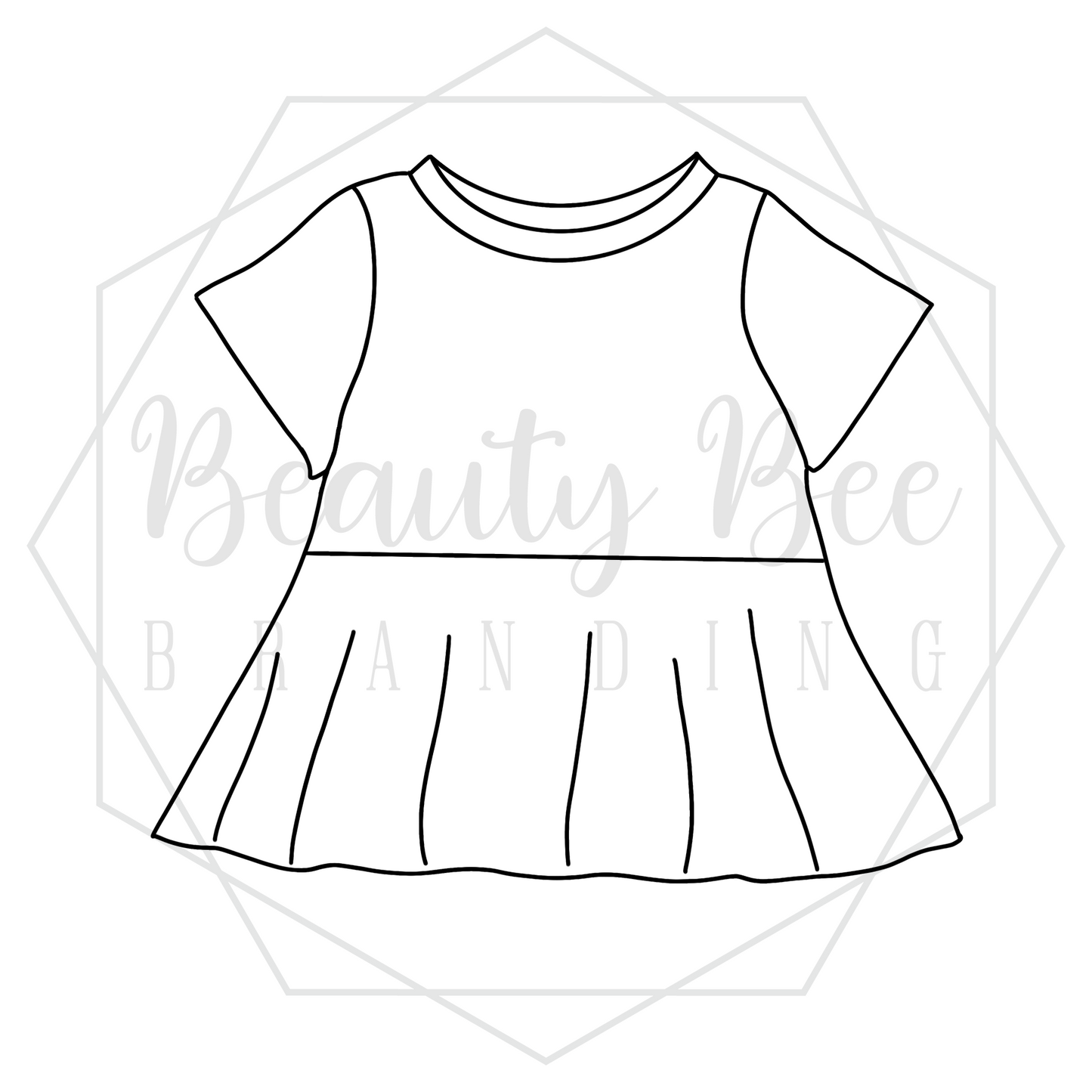 Peplum Top Mock Up