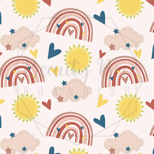 Pink Rainbows SEAMLESS PATTERN