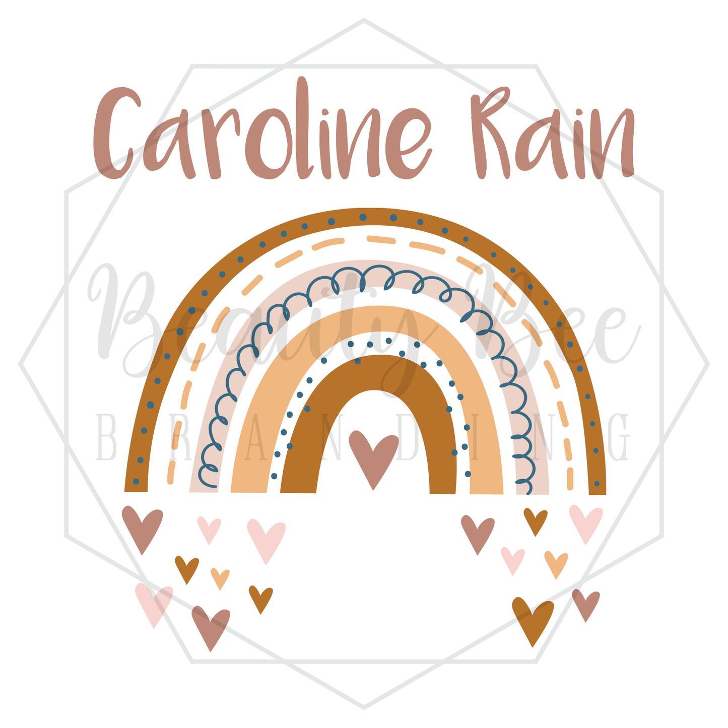 Neutral Pink Rainbow V2 Customized DIGITAL DECAL - Sublimation and Print & Cut Files