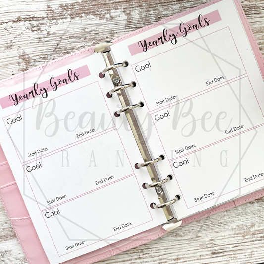 Planner Inserts - Yearly Goals