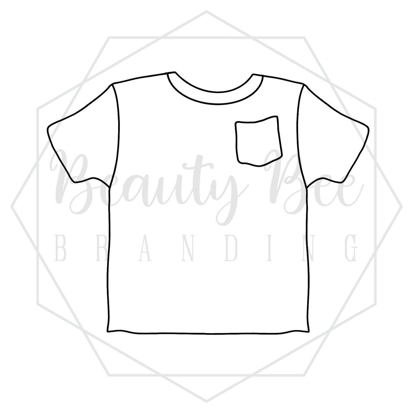 Tee with Pocket Mock Up