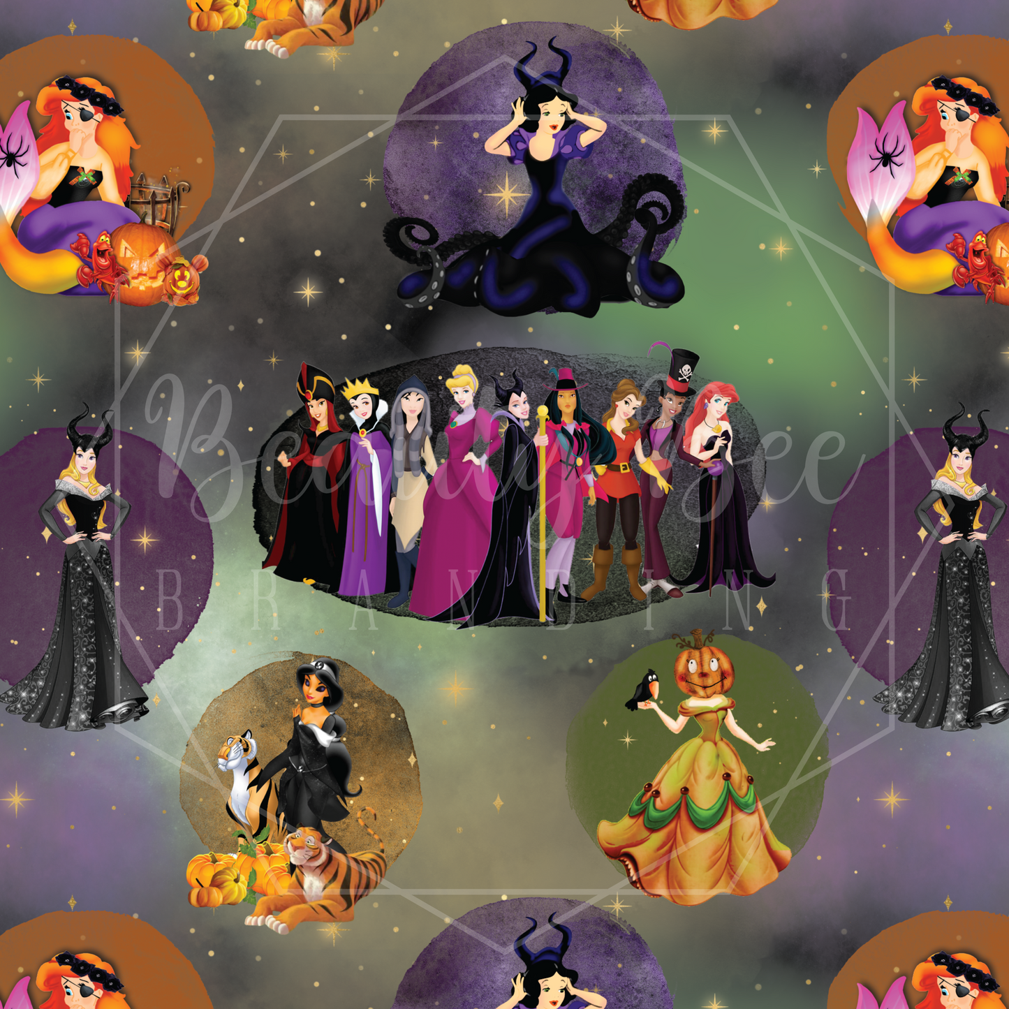 Princess Halloween Fog SEAMLESS PATTERN