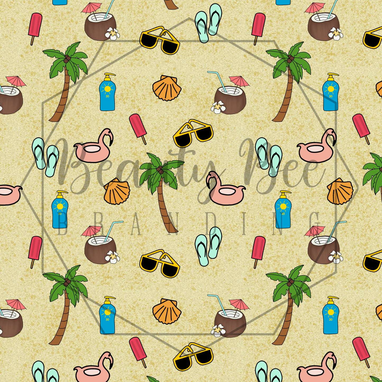 Sandy Beach SEAMLESS PATTERN