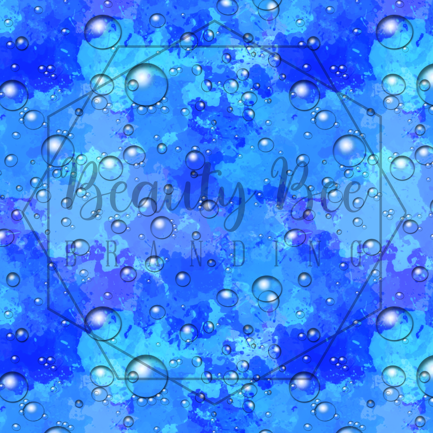 Watercolor Ocean Bubbles SEAMLESS PATTERN
