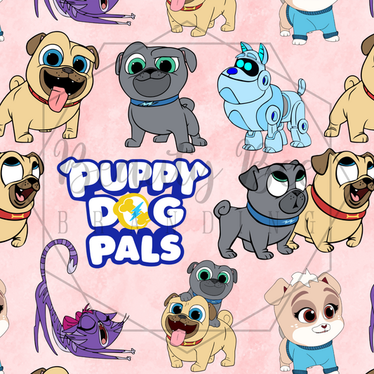 Dog Friends Pink SEAMLESS PATTERN