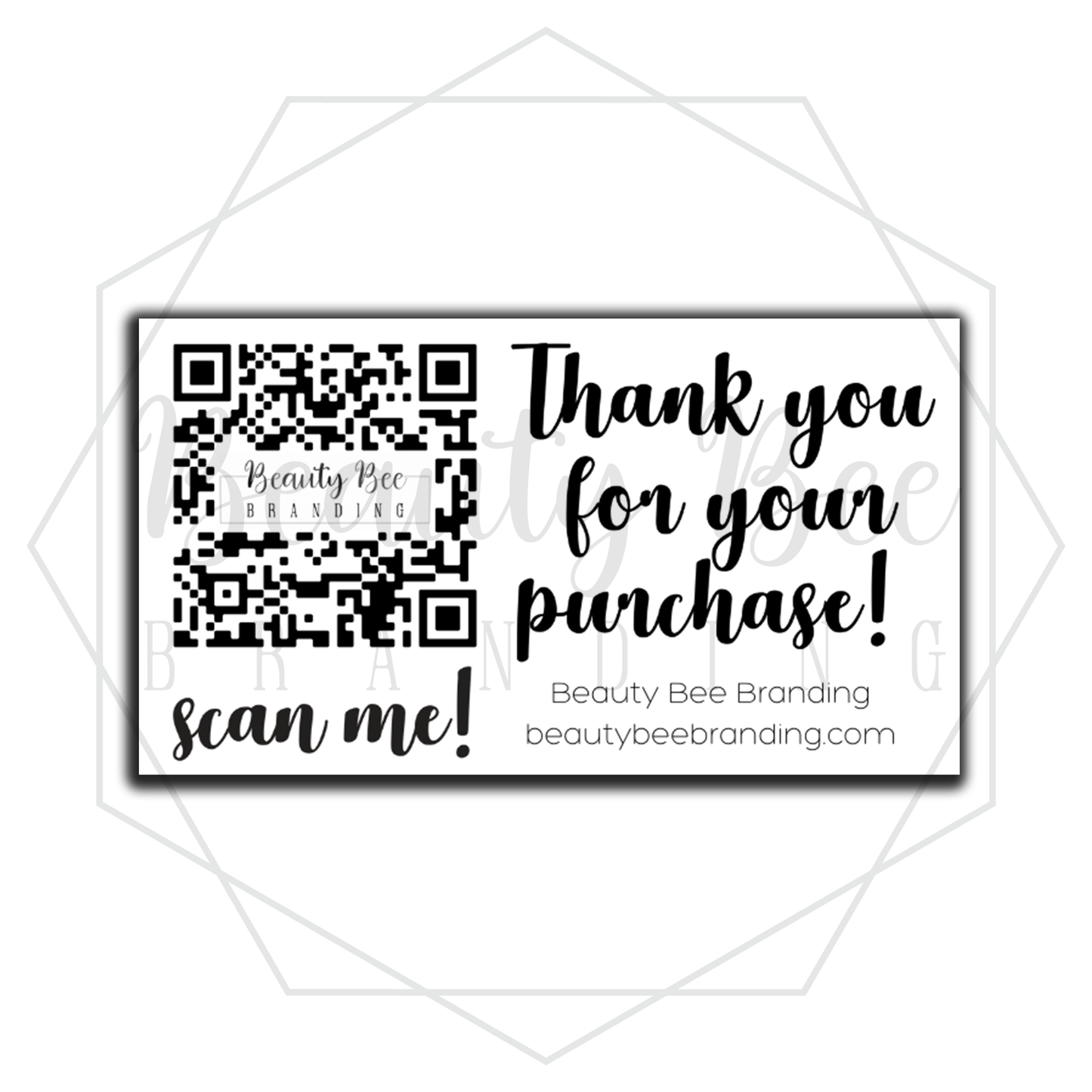 QR Code Thank You CUSTOMIZABLE STICKER ROLL OF 100