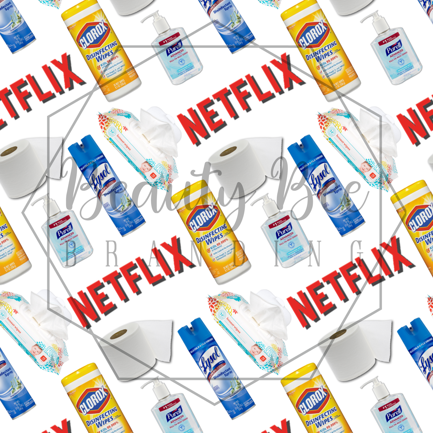 Quarantine Flix SEAMLESS PATTERN