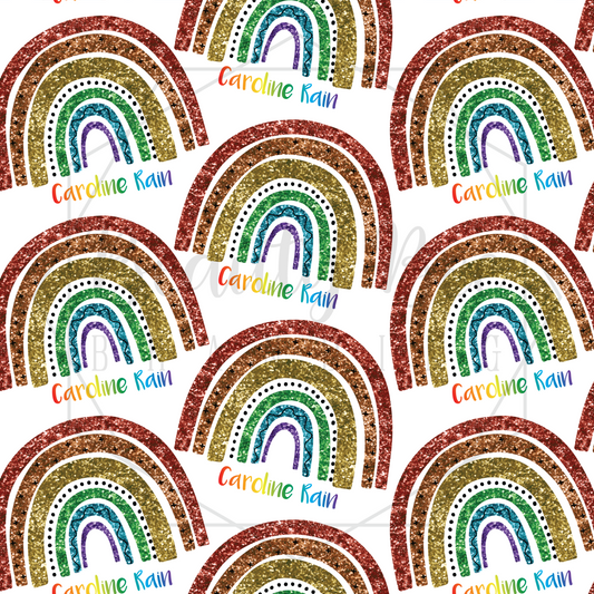 Rainbow Baby Glitter Customized SEAMLESS PATTERN