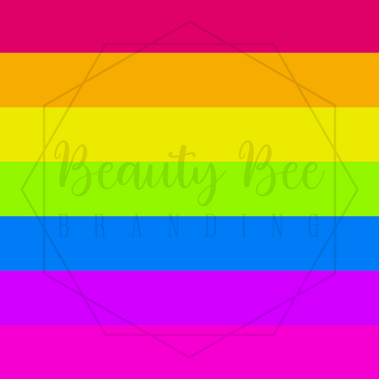 Solid Rainbow Neon 7-in-1 Full Yard SEAMLESS PATTERN