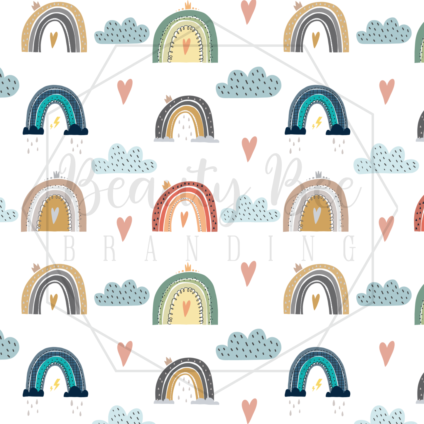 Rainbows Version 1 SEAMLESS PATTERN