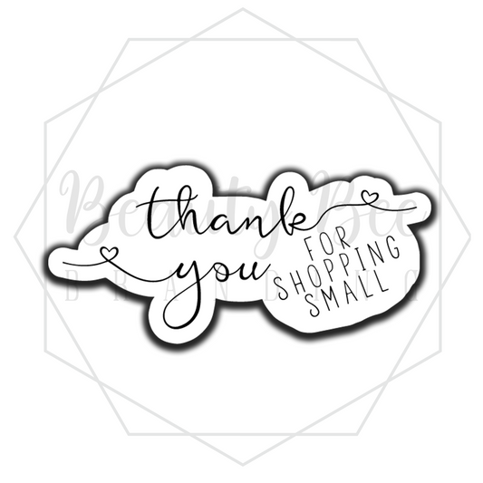 Thank You For Shopping Small Sticker Sheet