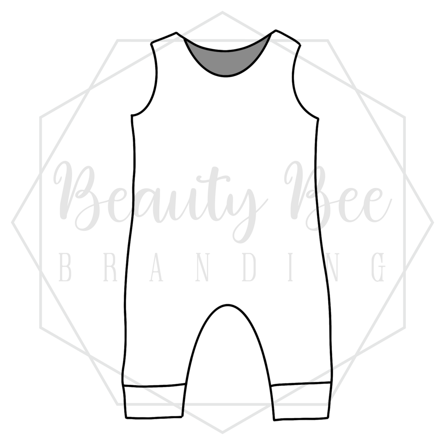 Romper Sleeveless Mock Up
