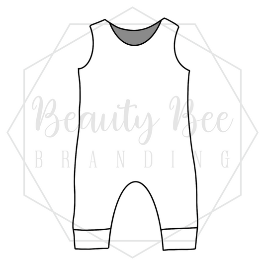 Romper Sleeveless  Mock Up