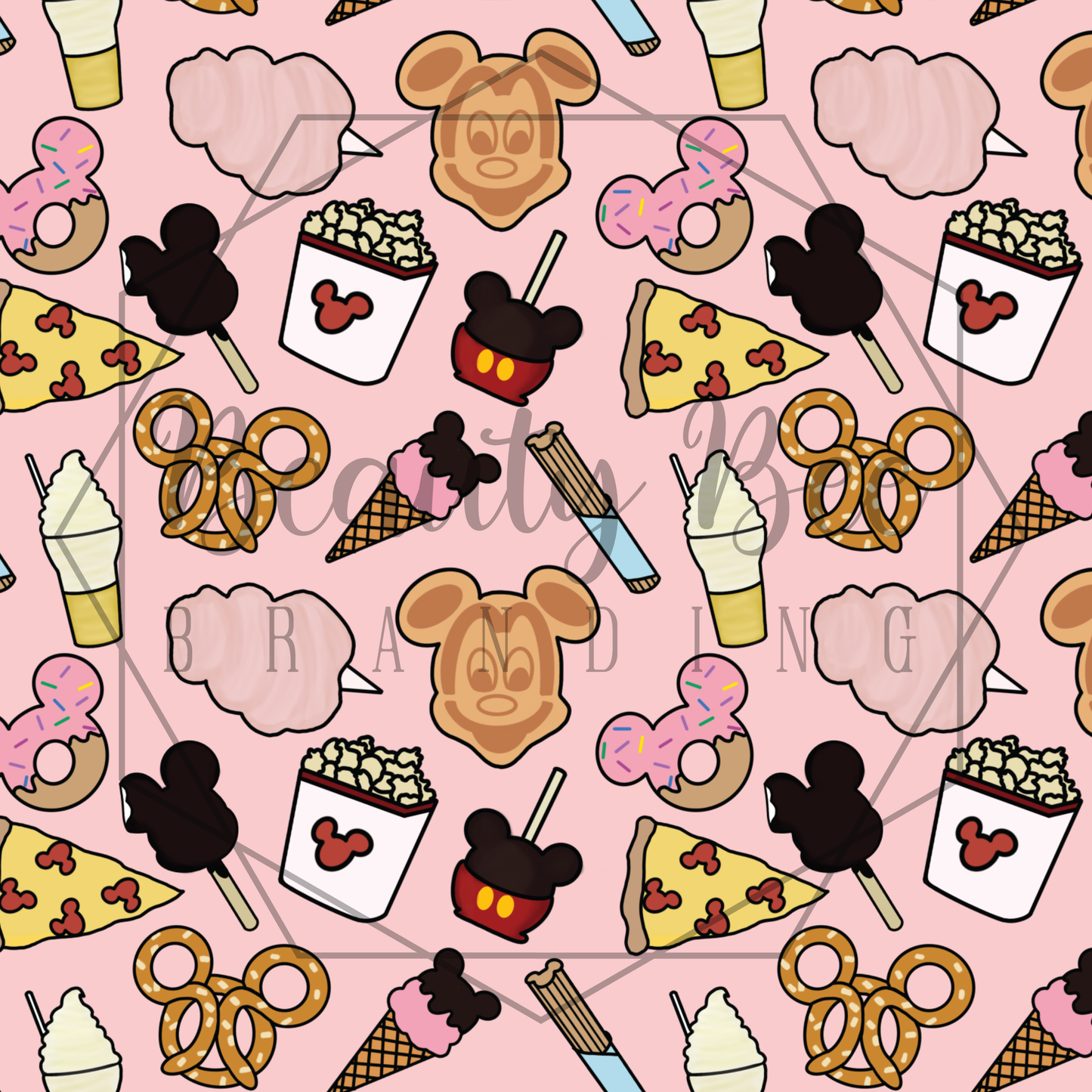 Snacks Pink SEAMLESS PATTERN