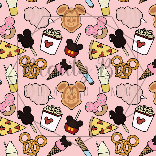 Snacks Pink SEAMLESS PATTERN